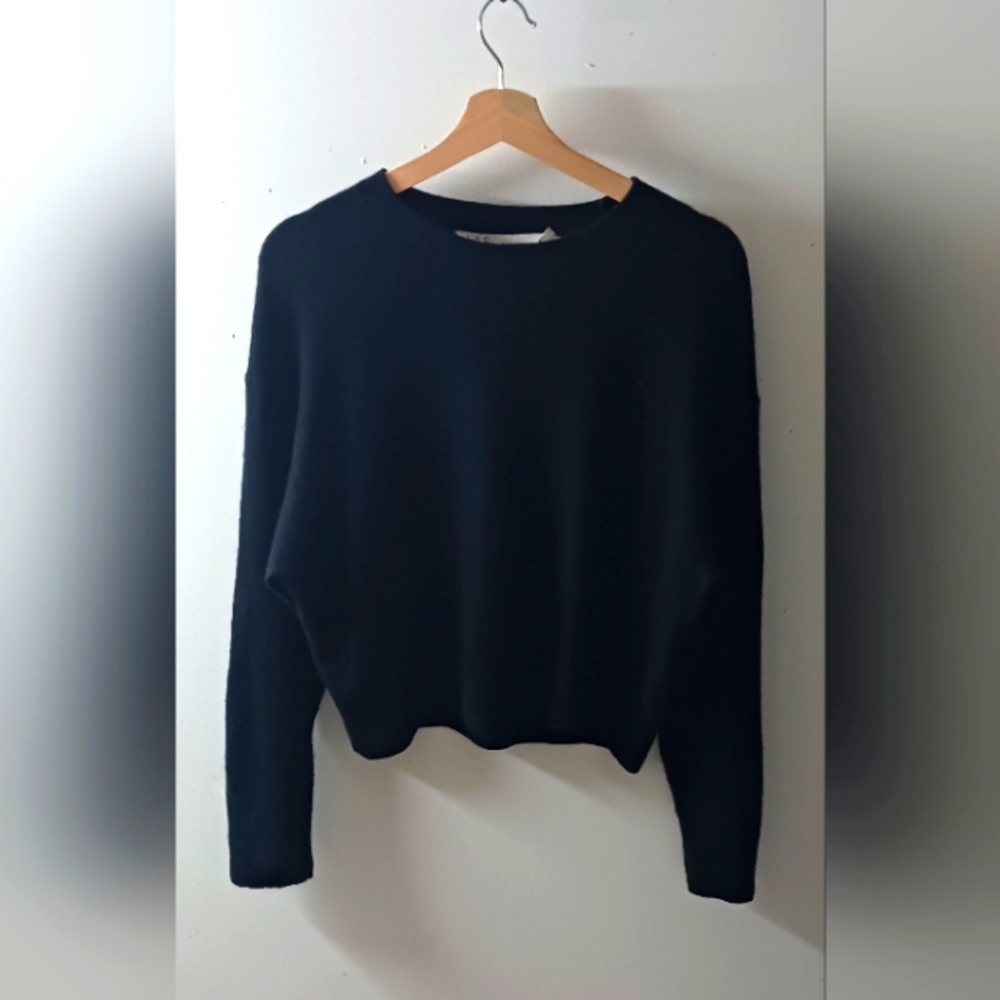 IRO Cropped Cashmere Pullover w/ Dolman Sleeves